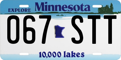 MN license plate 067STT