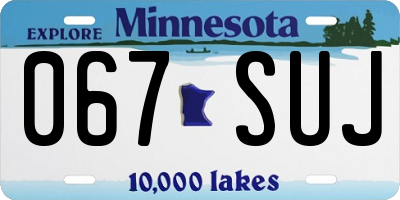 MN license plate 067SUJ