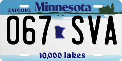 MN license plate 067SVA