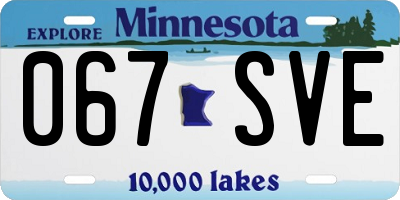 MN license plate 067SVE