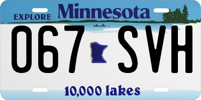 MN license plate 067SVH