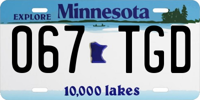 MN license plate 067TGD