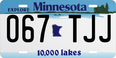 MN license plate 067TJJ
