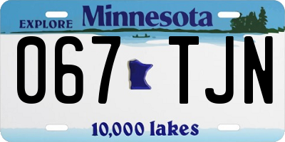 MN license plate 067TJN