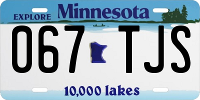 MN license plate 067TJS