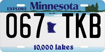 MN license plate 067TKB
