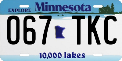 MN license plate 067TKC