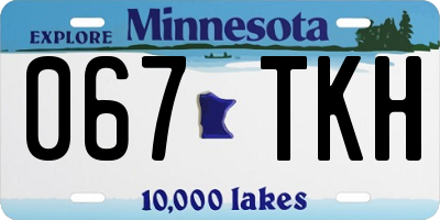 MN license plate 067TKH
