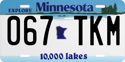 MN license plate 067TKM