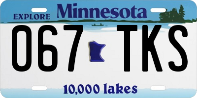MN license plate 067TKS