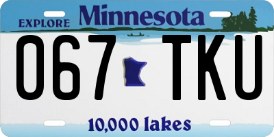 MN license plate 067TKU