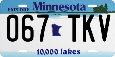 MN license plate 067TKV