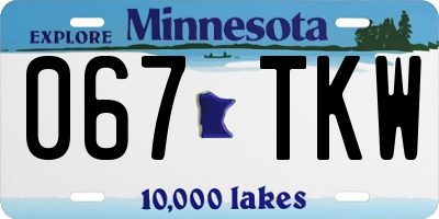 MN license plate 067TKW