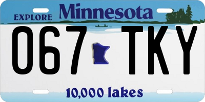 MN license plate 067TKY