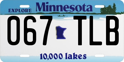 MN license plate 067TLB