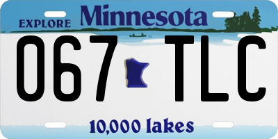 MN license plate 067TLC