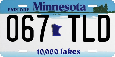 MN license plate 067TLD