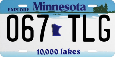 MN license plate 067TLG