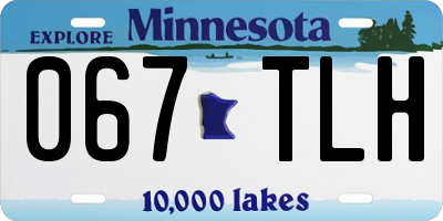 MN license plate 067TLH