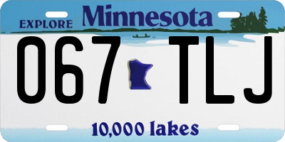 MN license plate 067TLJ