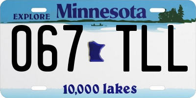 MN license plate 067TLL