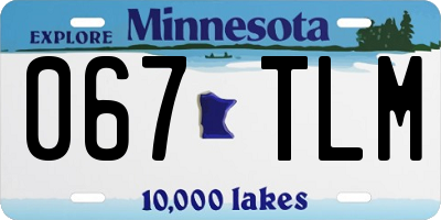MN license plate 067TLM