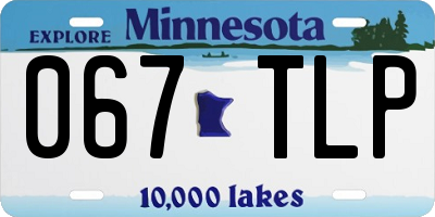 MN license plate 067TLP