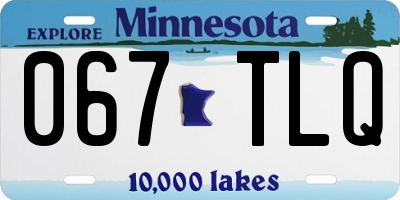 MN license plate 067TLQ