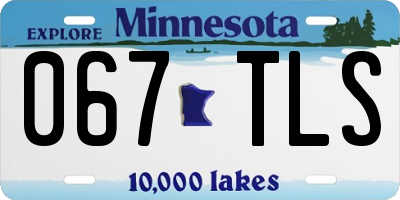 MN license plate 067TLS