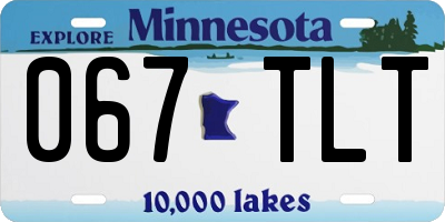 MN license plate 067TLT