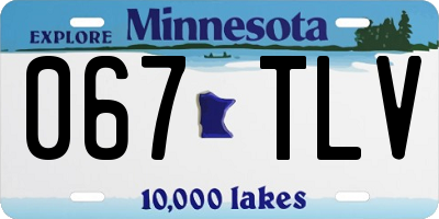 MN license plate 067TLV