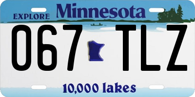 MN license plate 067TLZ