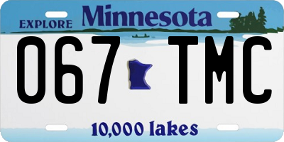 MN license plate 067TMC