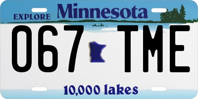 MN license plate 067TME
