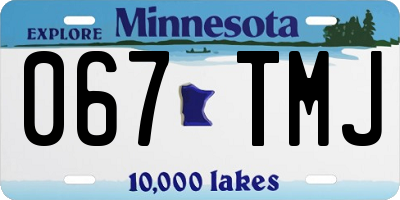 MN license plate 067TMJ