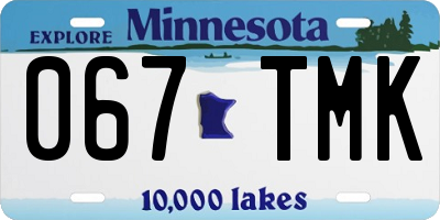 MN license plate 067TMK