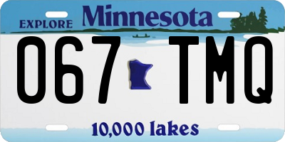 MN license plate 067TMQ
