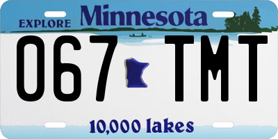 MN license plate 067TMT