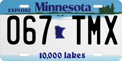 MN license plate 067TMX