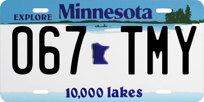 MN license plate 067TMY