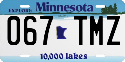 MN license plate 067TMZ