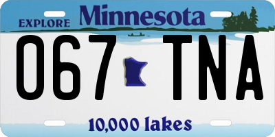 MN license plate 067TNA