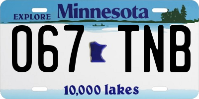 MN license plate 067TNB