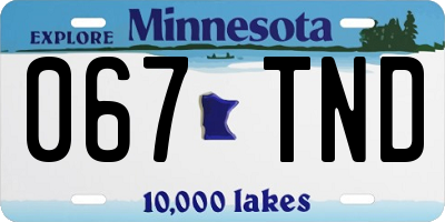 MN license plate 067TND