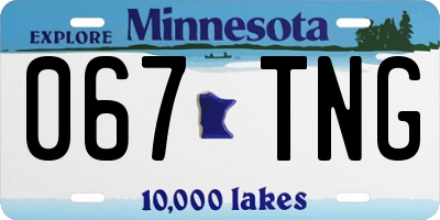 MN license plate 067TNG