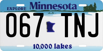 MN license plate 067TNJ