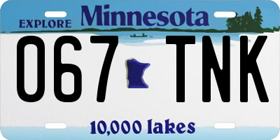 MN license plate 067TNK