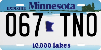 MN license plate 067TNO