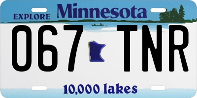 MN license plate 067TNR