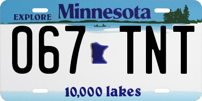 MN license plate 067TNT